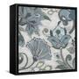 Blue Garden Chintz I-June Vess-Framed Stretched Canvas