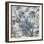 Blue Garden Chintz II-June Vess-Framed Art Print