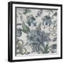 Blue Garden Chintz II-June Vess-Framed Art Print