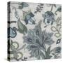 Blue Garden Chintz II-June Vess-Stretched Canvas