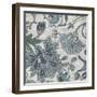 Blue Garden Chintz III-June Vess-Framed Art Print