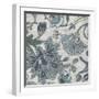 Blue Garden Chintz III-June Vess-Framed Art Print
