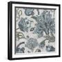 Blue Garden Chintz IV-June Vess-Framed Art Print