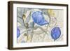 Blue Garden Whispers-Jacob Q-Framed Art Print