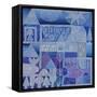 Blue Gardens-Hilke Macintyre-Framed Stretched Canvas