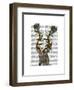 Blue Gazelle-Fab Funky-Framed Art Print