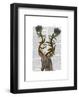 Blue Gazelle-Fab Funky-Framed Art Print