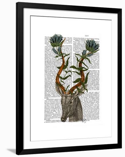 Blue Gazelle-Fab Funky-Framed Art Print