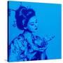 Blue Geisha-Abstract Graffiti-Stretched Canvas