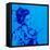 Blue Geisha-Abstract Graffiti-Framed Stretched Canvas