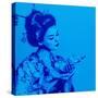 Blue Geisha-Abstract Graffiti-Stretched Canvas