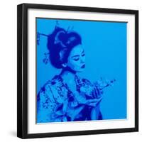 Blue Geisha-Abstract Graffiti-Framed Giclee Print