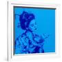 Blue Geisha-Abstract Graffiti-Framed Giclee Print