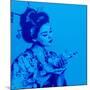 Blue Geisha-Abstract Graffiti-Mounted Giclee Print