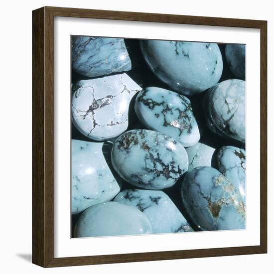 Blue Gemstones Found near Jodhpur-Floris Leeuwenberg-Framed Photographic Print