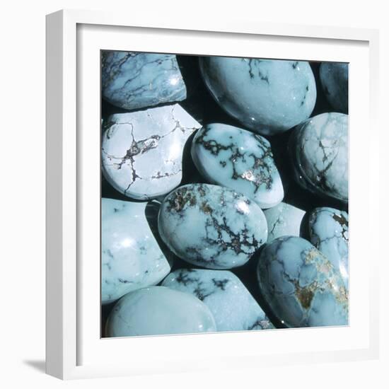 Blue Gemstones Found near Jodhpur-Floris Leeuwenberg-Framed Photographic Print