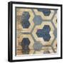 Blue Geo 7-Jace Grey-Framed Art Print