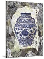 Blue Ginger Jar-Annabel Hewitt-Stretched Canvas