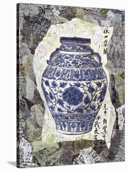 Blue Ginger Jar-Annabel Hewitt-Stretched Canvas