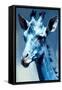 Blue Giraffe I-Vivienne Dupont-Framed Stretched Canvas