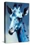 Blue Giraffe I-Vivienne Dupont-Stretched Canvas