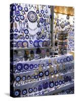 Blue Glass-Eye Pendant Shop in the Grand Bazaar, Istanbul, Turkey-Ali Kabas-Stretched Canvas