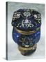 Blue Glass Goblet Bomboniere with Gilt Bronze Base-null-Stretched Canvas