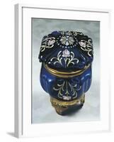 Blue Glass Goblet Bomboniere with Gilt Bronze Base-null-Framed Giclee Print