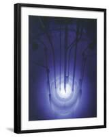 Blue Glow of Nuclear Reactors Core, Ca. 1990-null-Framed Photo