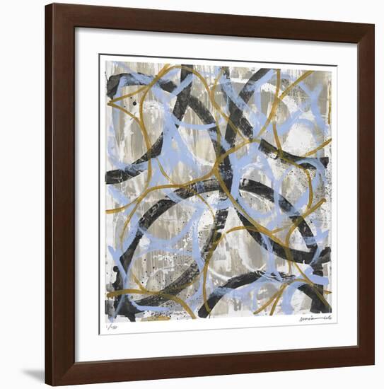 Blue Gold-Maria Lobo-Framed Giclee Print