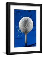 Blue Golf Ball Splash-Steve Gadomski-Framed Photographic Print