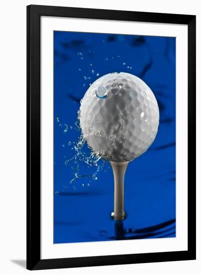 Blue Golf Ball Splash-Steve Gadomski-Framed Photographic Print