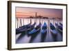 Blue Gondolas-Michael Blanchette-Framed Photographic Print