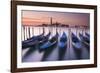 Blue Gondolas-Michael Blanchette-Framed Photographic Print