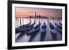 Blue Gondolas-Michael Blanchette-Framed Photographic Print