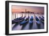 Blue Gondolas-Michael Blanchette-Framed Photographic Print