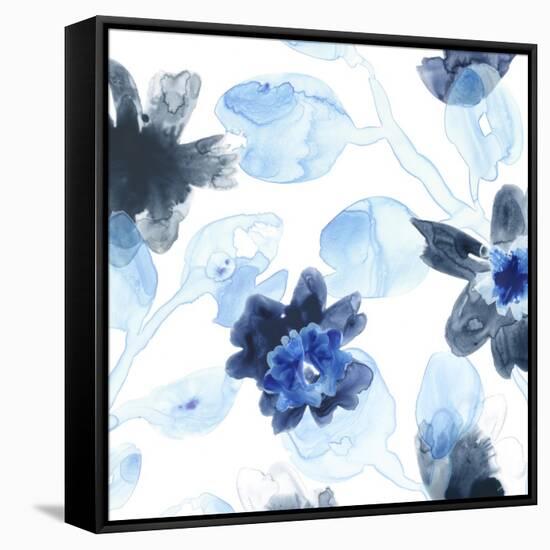 Blue Gossamer Garden IV-June Vess-Framed Stretched Canvas