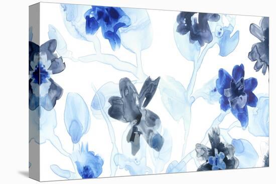 Blue Gossamer Garden V-June Vess-Stretched Canvas
