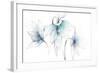 Blue Graphite Floral Trio-Avery Tillmon-Framed Art Print