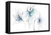 Blue Graphite Floral Trio-Avery Tillmon-Framed Stretched Canvas