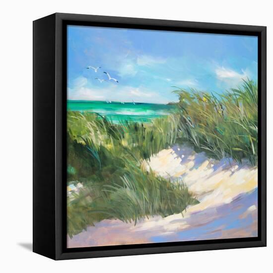 Blue Grass Breeze I-Jane Slivka-Framed Stretched Canvas