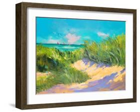 Blue Grass Breeze I-Jane Slivka-Framed Art Print