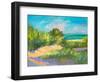 Blue Grass Breeze II-Jane Slivka-Framed Art Print