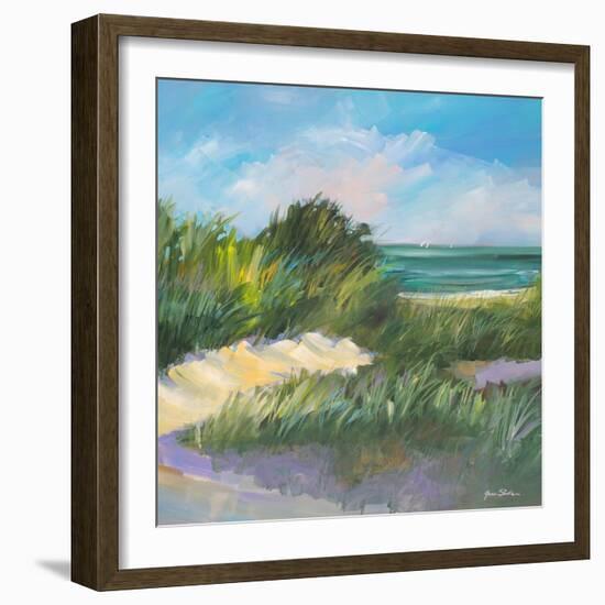 Blue Grass Breeze II-Jane Slivka-Framed Premium Giclee Print