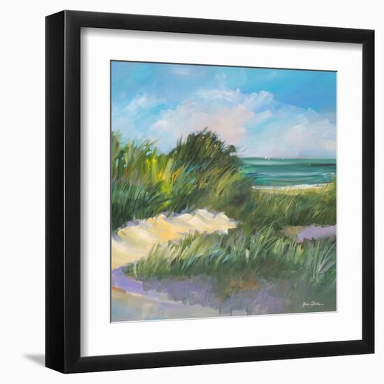 Blue Grass Breeze II-Jane Slivka-Framed Art Print