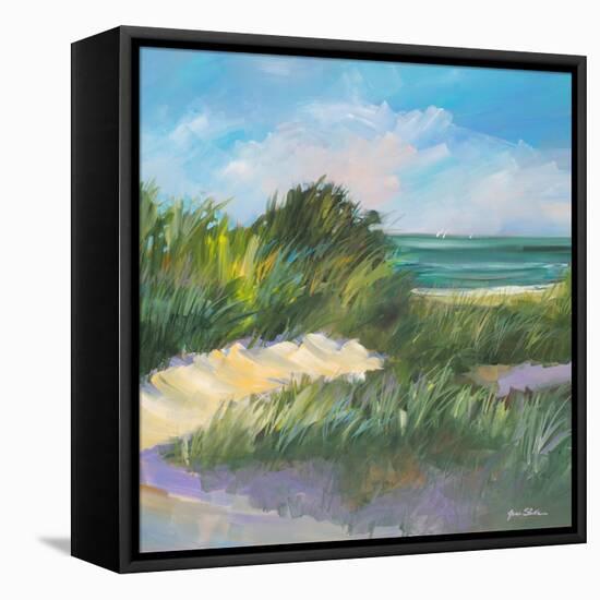 Blue Grass Breeze II-Jane Slivka-Framed Stretched Canvas
