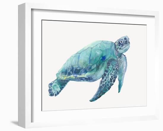 Blue Great Sea Turtle I-Jacob Q-Framed Art Print