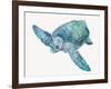 Blue Great Sea Turtle II-Jacob Q-Framed Art Print