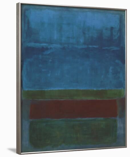 Blue, Green, and Brown-Mark Rothko-Framed Art Print