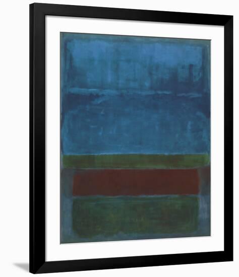 Blue, Green, and Brown-Mark Rothko-Framed Art Print